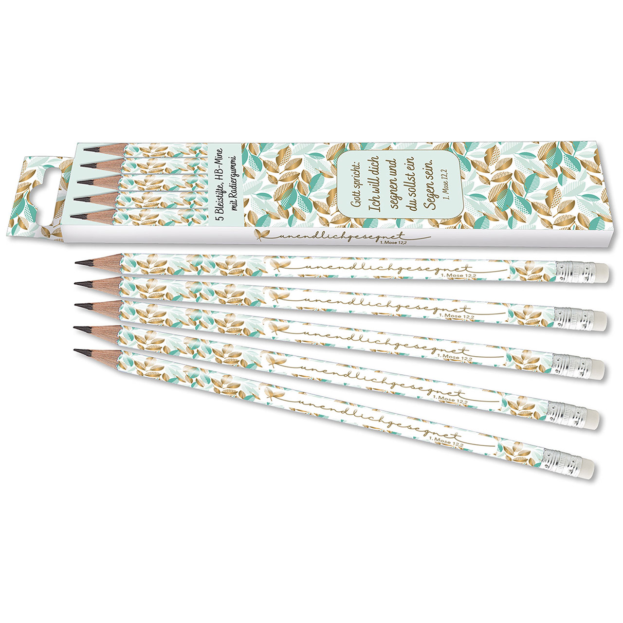 unendlich gesegnet (5er-Pack) Bleistift - unendlich gesegnet (5er-Pack) - Blätter