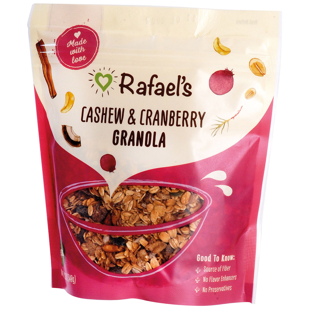 Müsli mit Cashewnüssen, Preisel- und Johannisbeeren