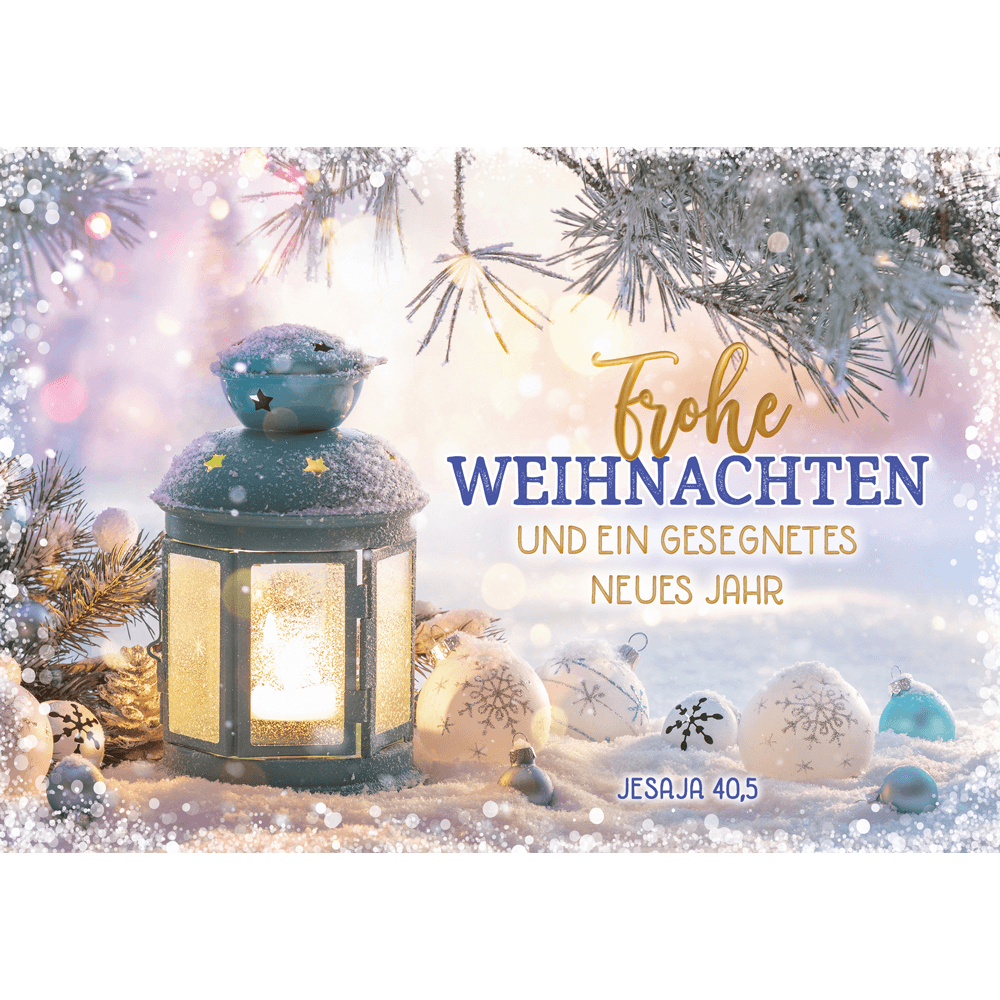 Faltkarte - Faltkarte 'Frohe Weihnachten und ein gesegnetes neues Jahr'