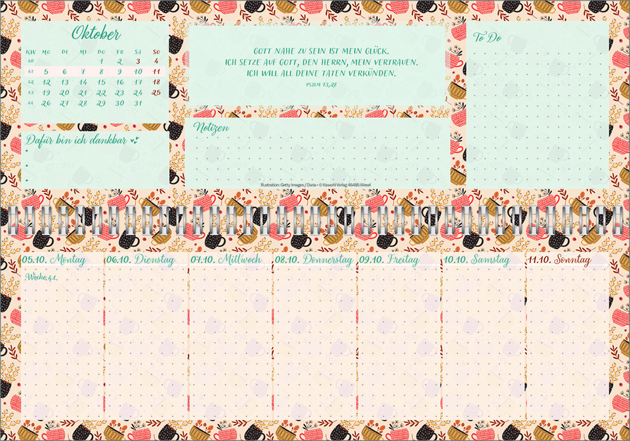 Tischkalender - Meine fröhlich-bunte Segenswoche 2026