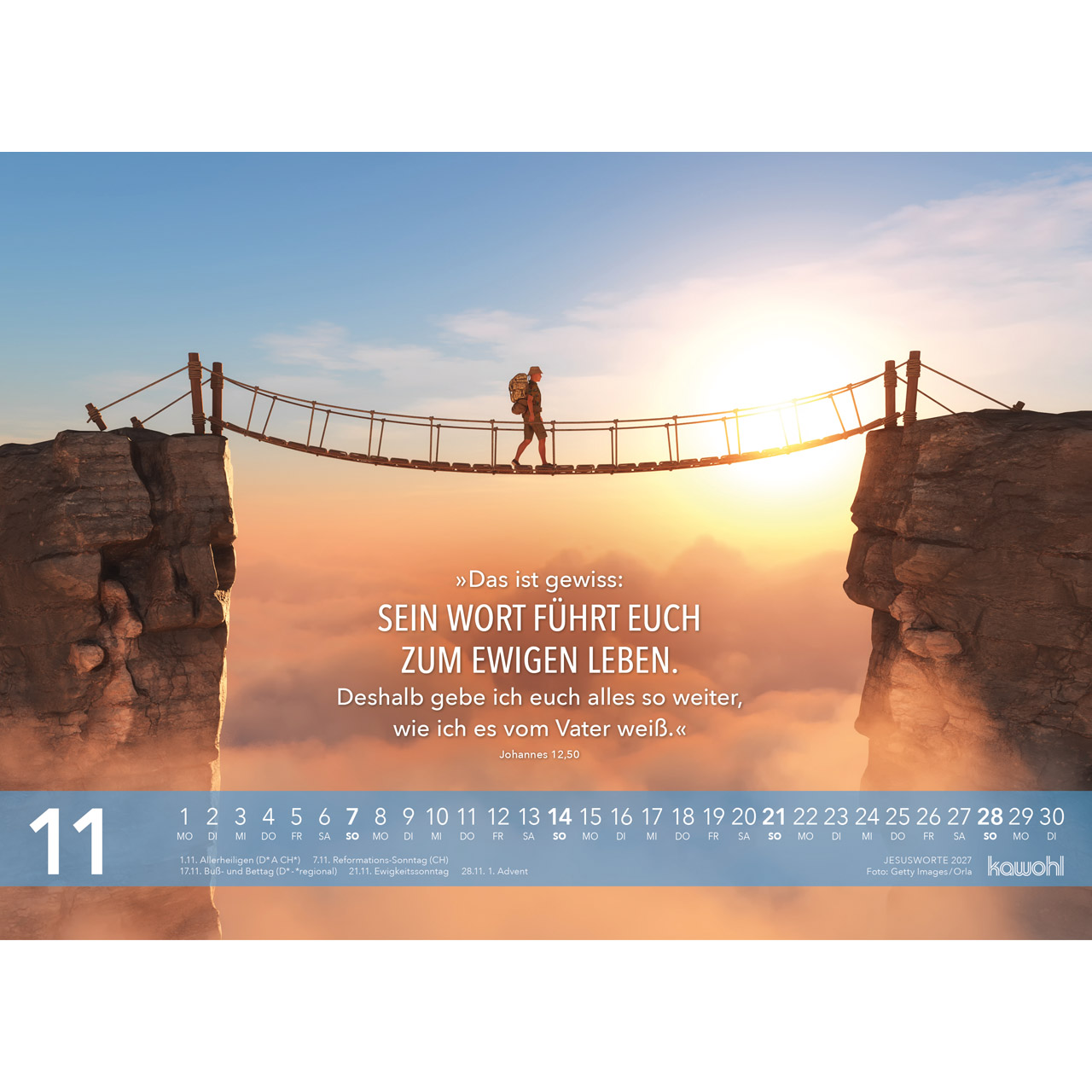 Wandkalender - Jesus Worte 2027