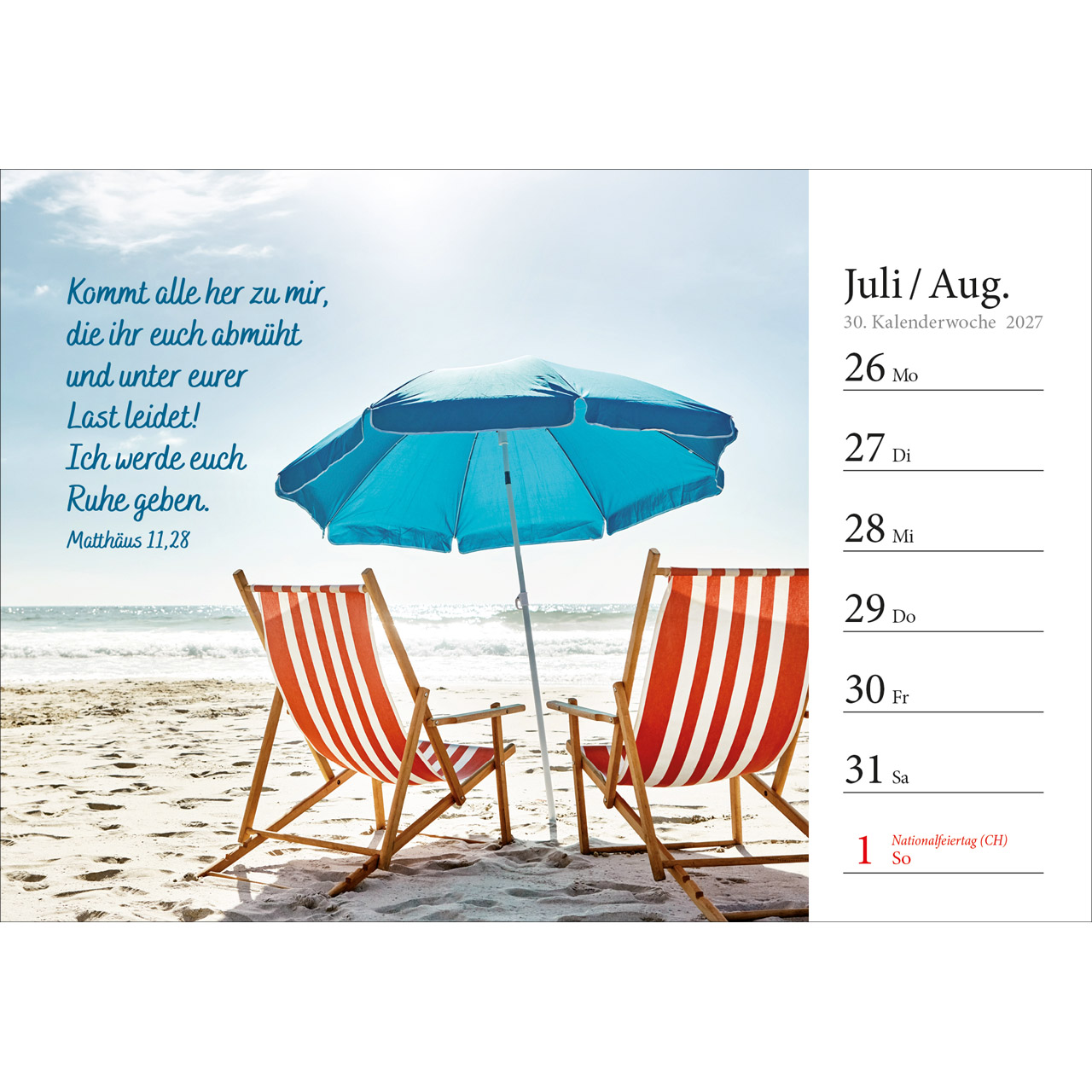 Aufstellkalender - In deine Hand stell ich den Tag 2027