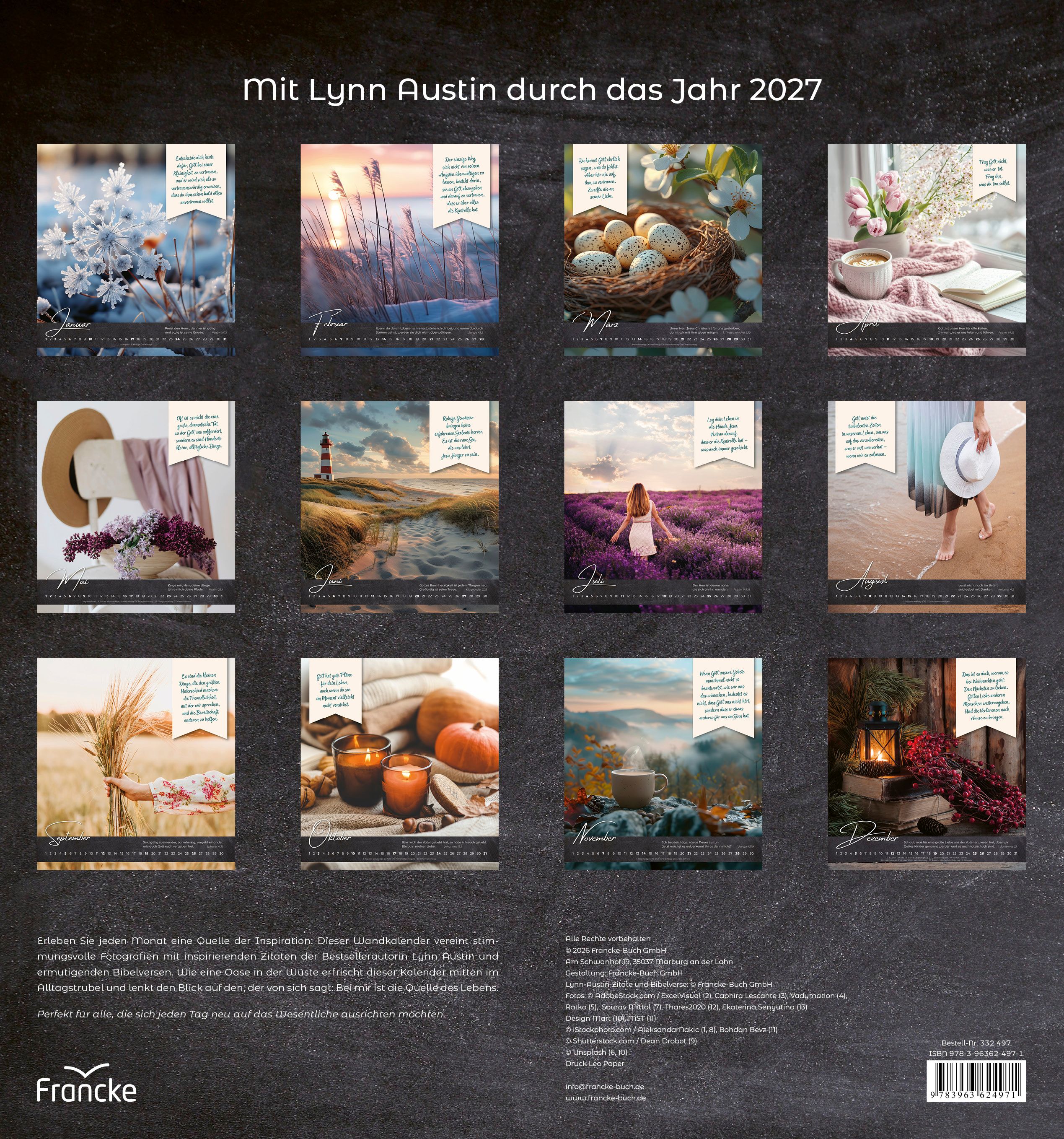Wandkalender - Oasenzeiten 2027