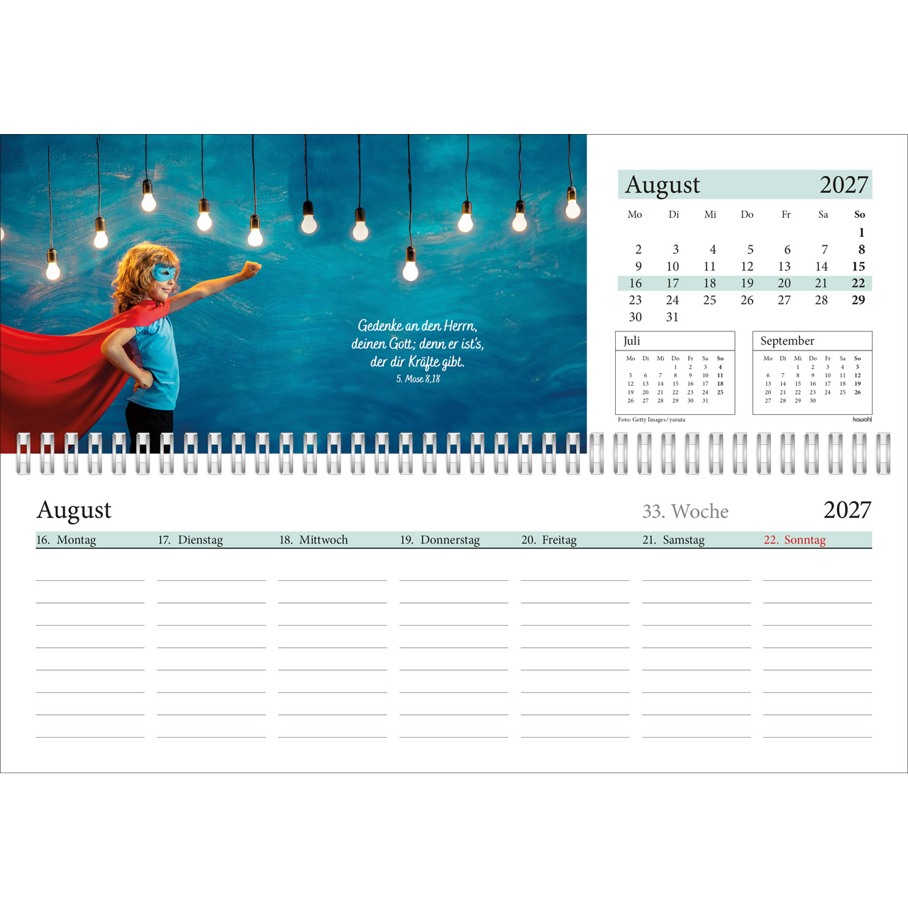 Tischkalender - In deine Hand leg ich den Tag 2027