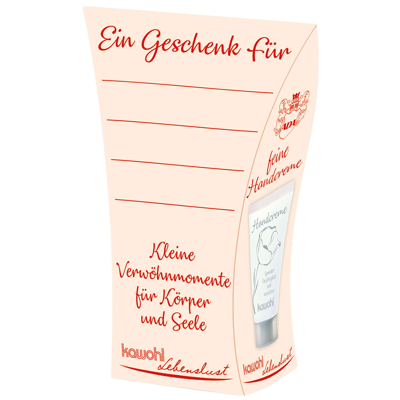 Handcreme - Frohe Weihnachten - rote Amarilis im Glas