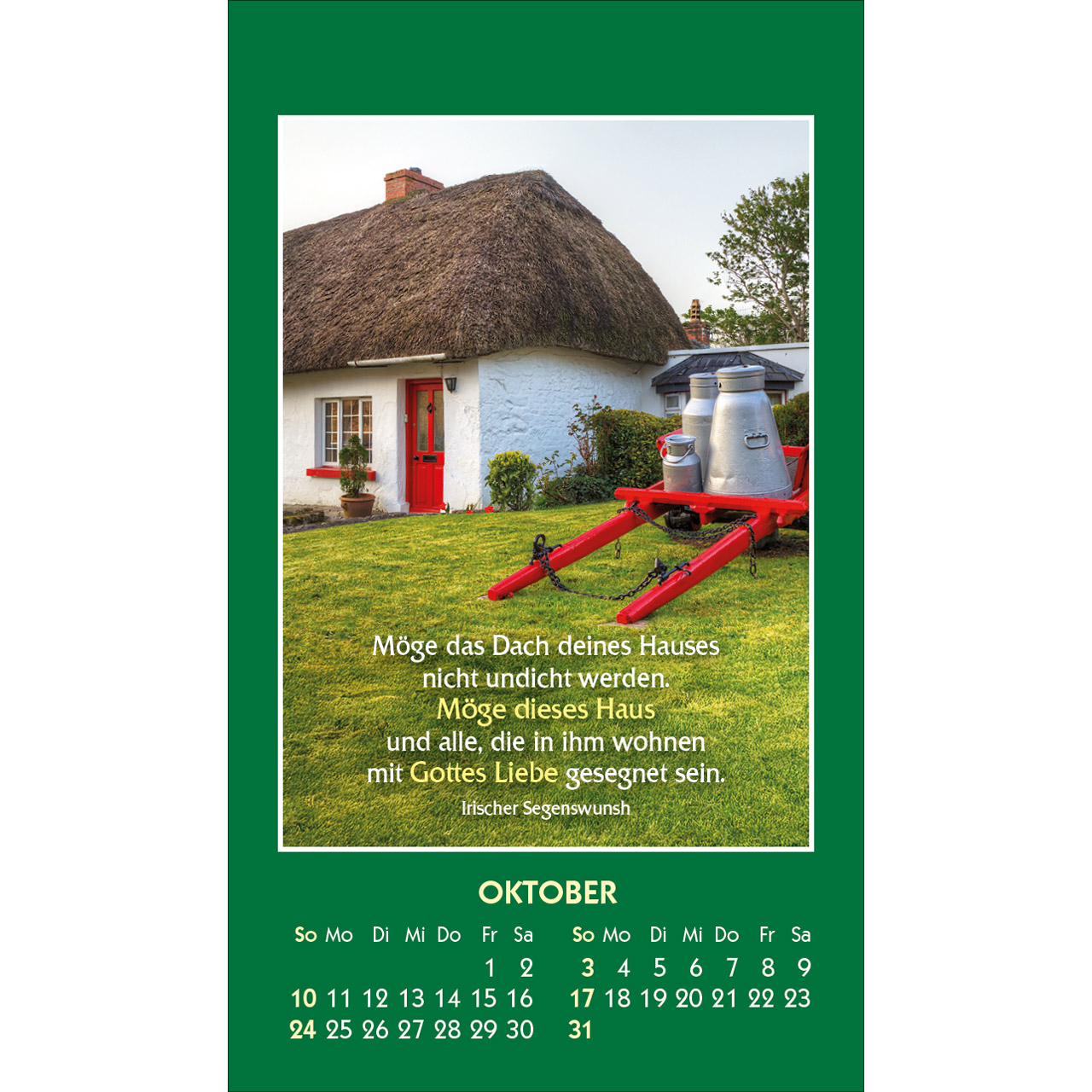 Aufkleberkalender - Möge Gott deinen Tag segnen 2027