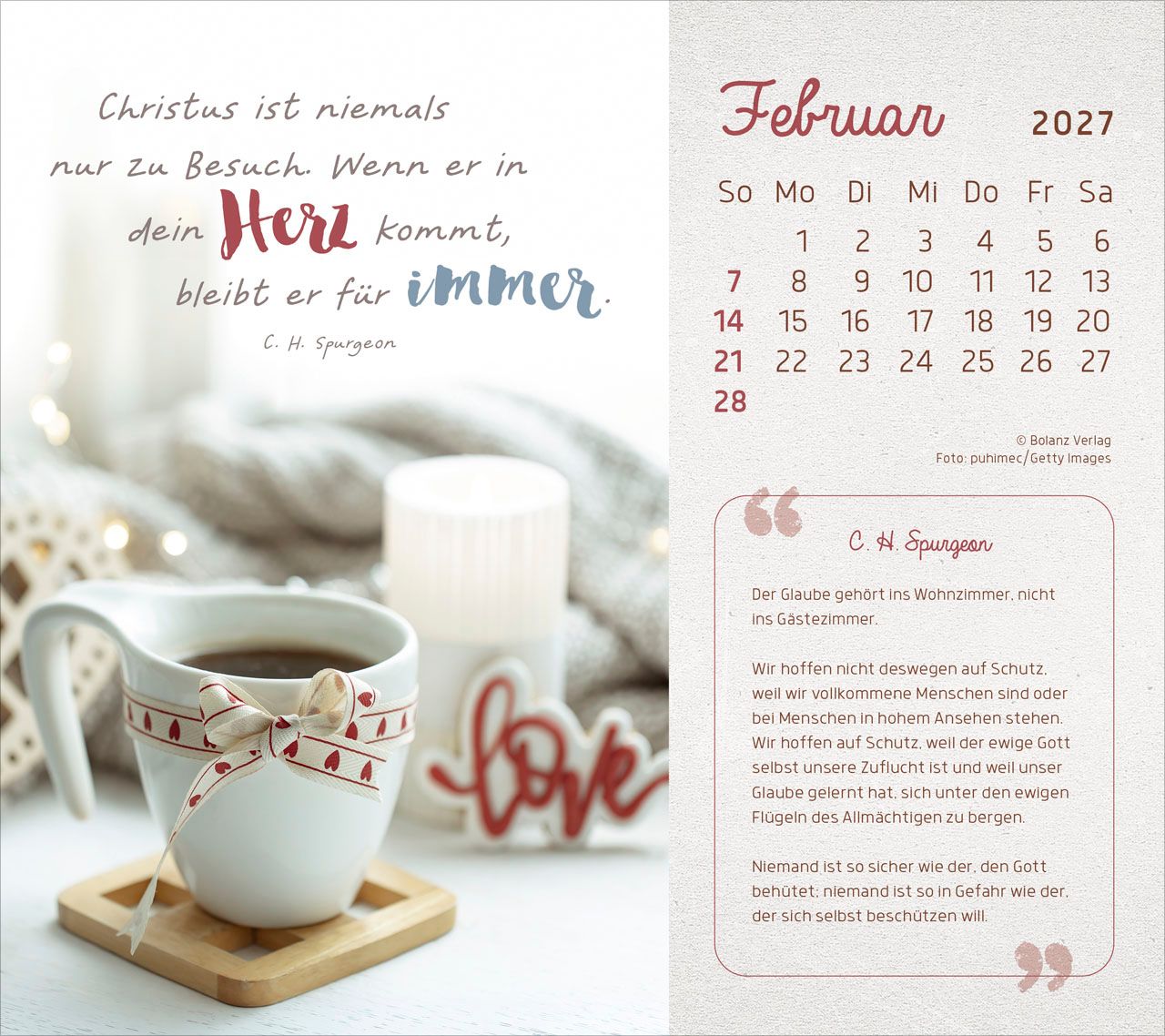 Tischkalender - Mit seiner Kraft durchs Jahr 2027 Tischkalender