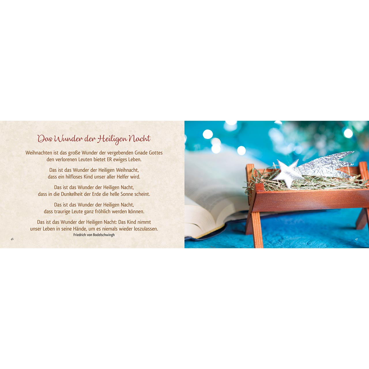 Geschenkbuch - Segensreiche Weihnachtszeit - Kirche Schnee Berge Tannenbaum Weihnachtsbaum