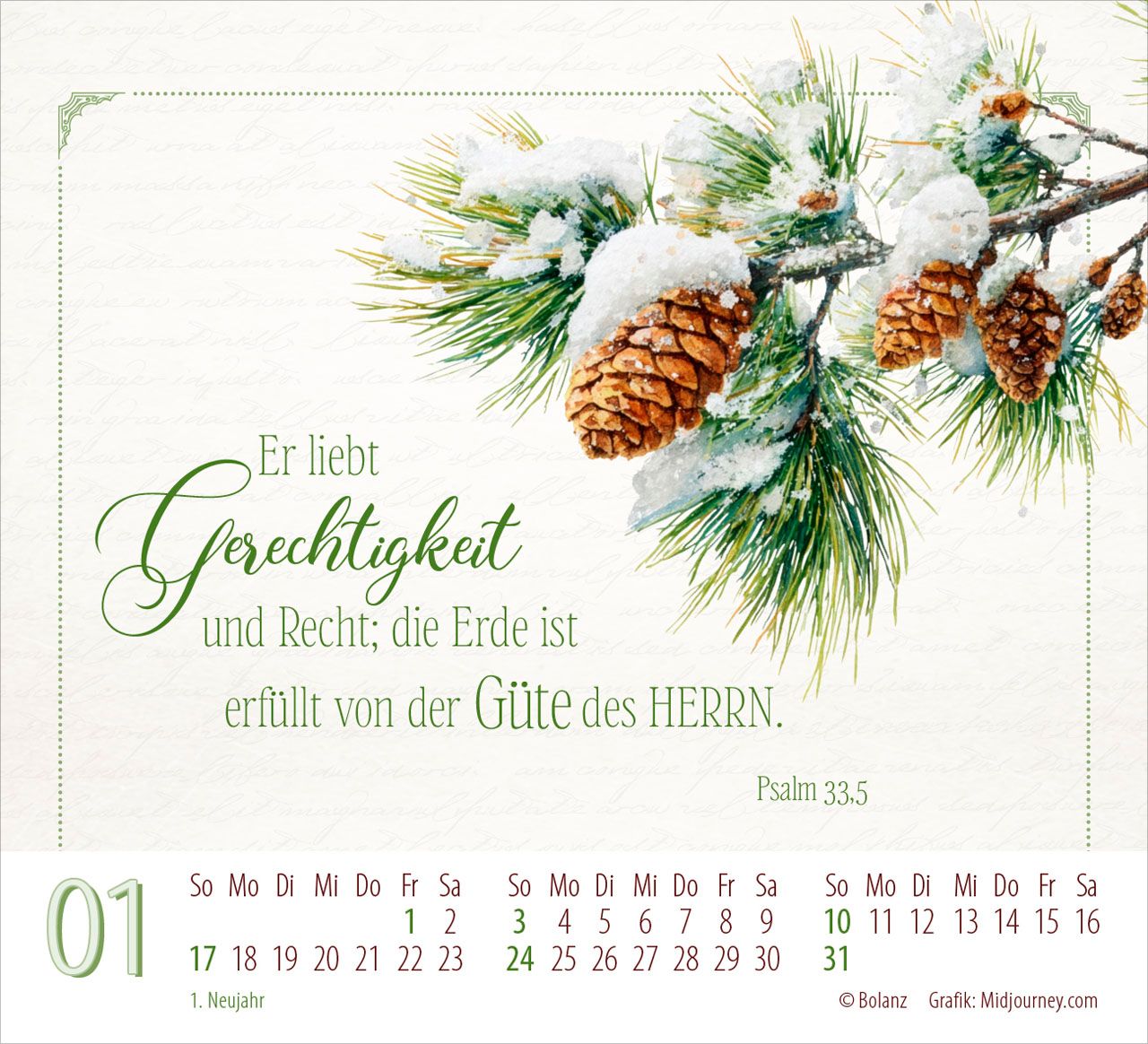 Aufstellkalender - Poesie guter Worte 2027 Minikalender