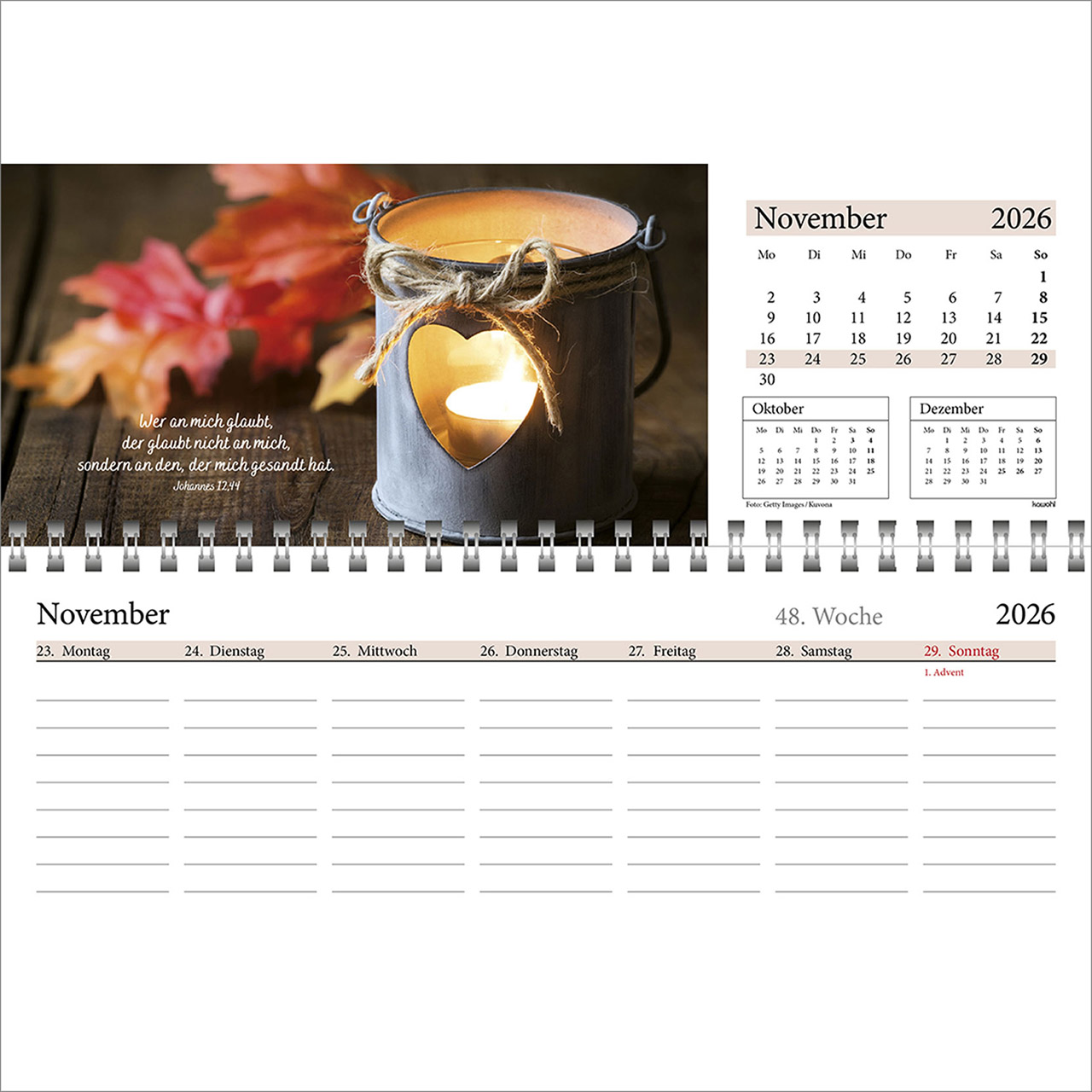 Tischkalender - In deine Hand leg ich den Tag 2026
