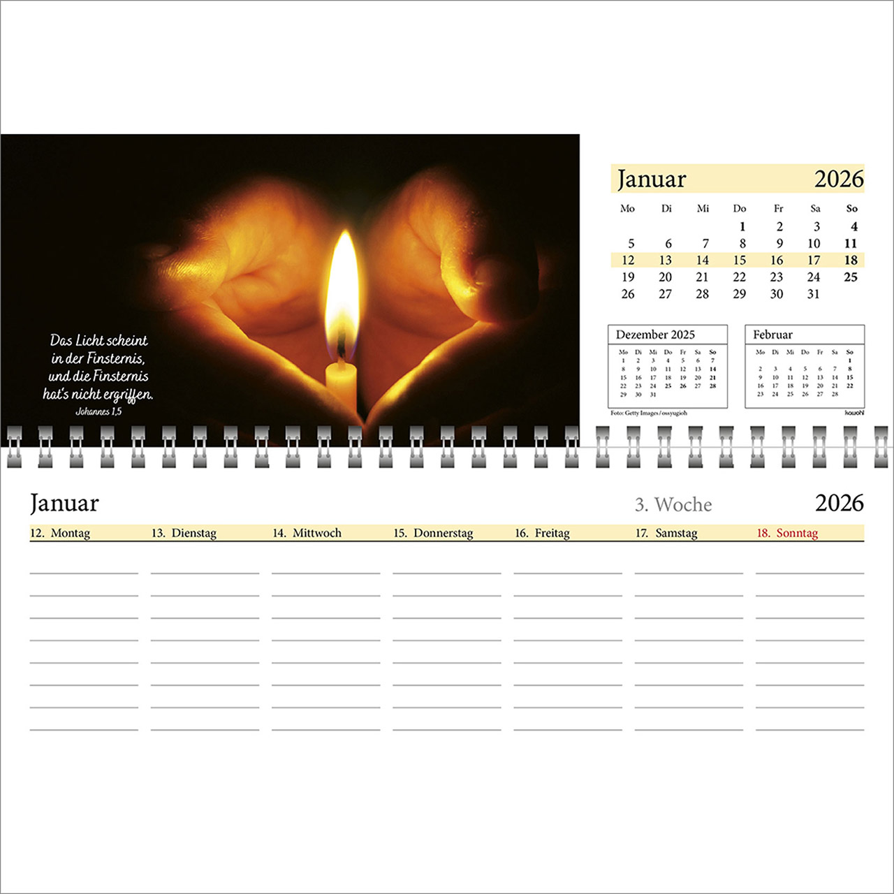 Tischkalender - In deine Hand leg ich den Tag 2026