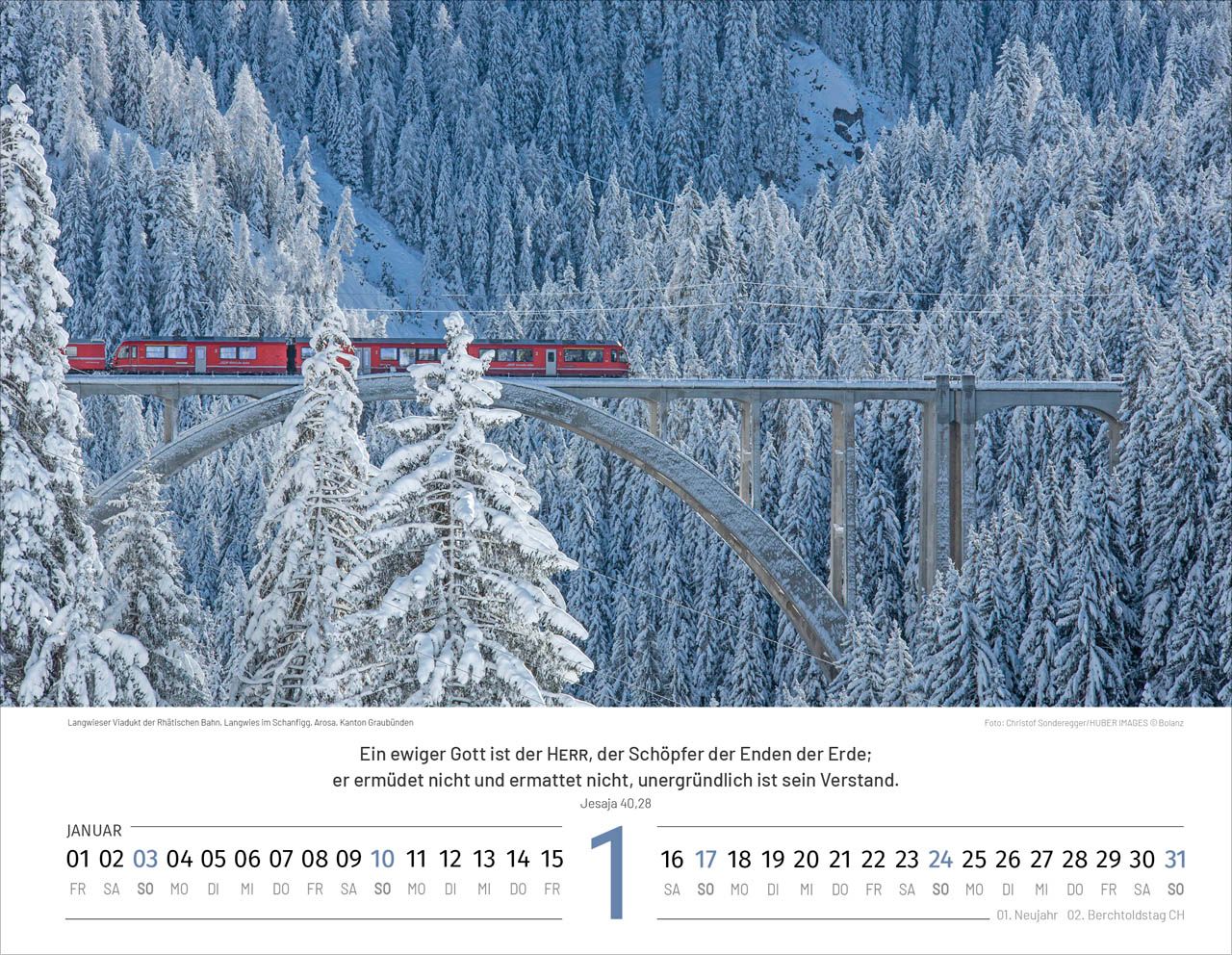 Wandkalender - Schweiz 2027 - deutsch