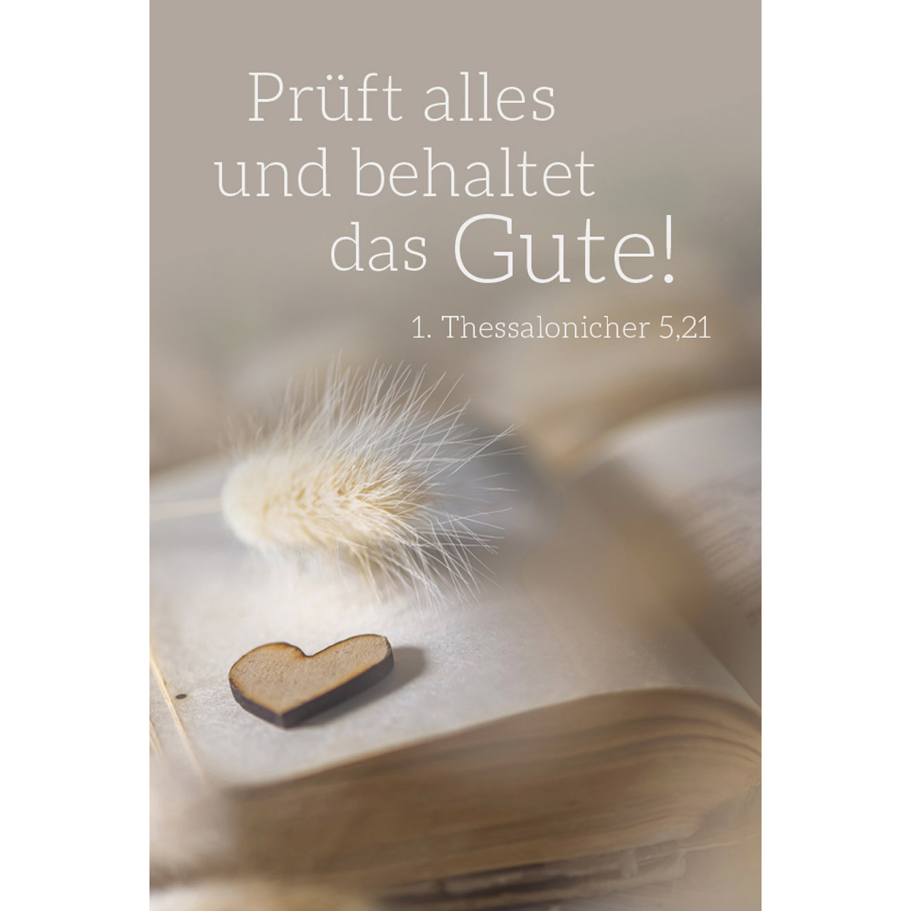 Postkarte 12 Ex. 'Prüft alles und behaltet das Gute.'