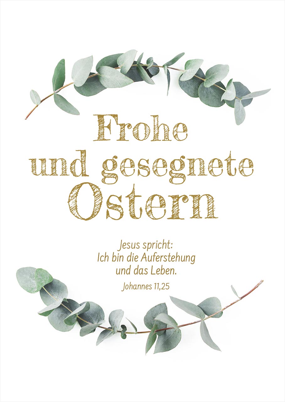 Postkarte 'Frohe Ostern' (12 Ex.)