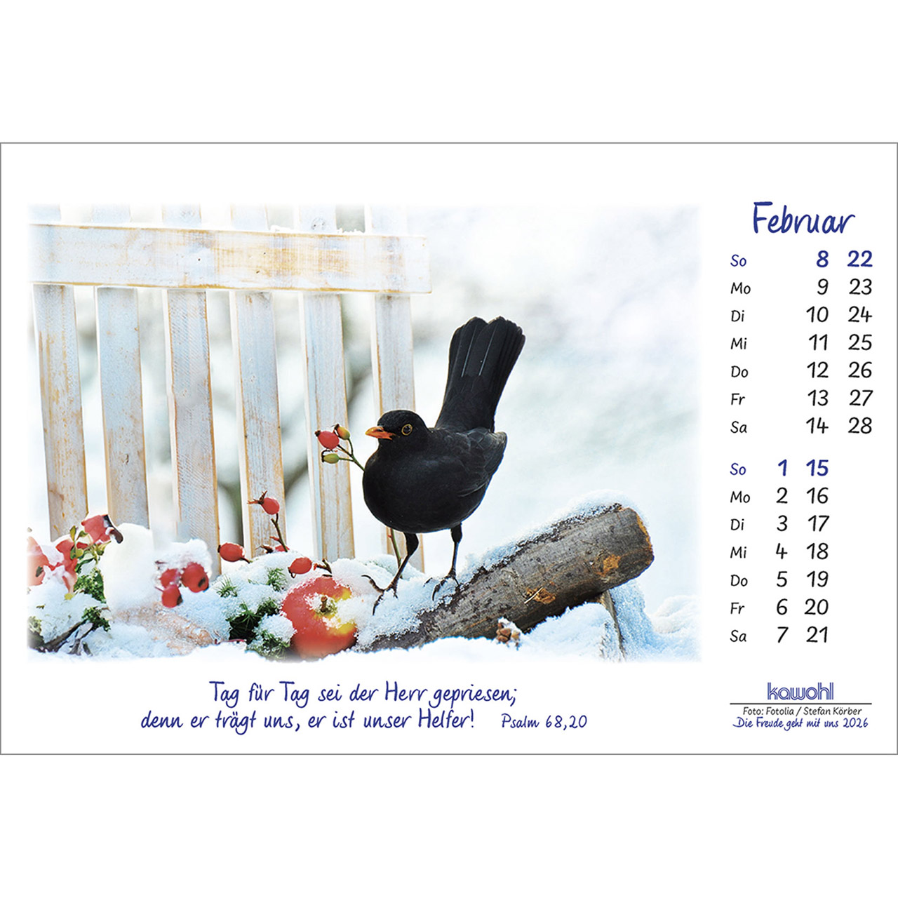 Tischkalender - Die Freude geht mit uns 2026