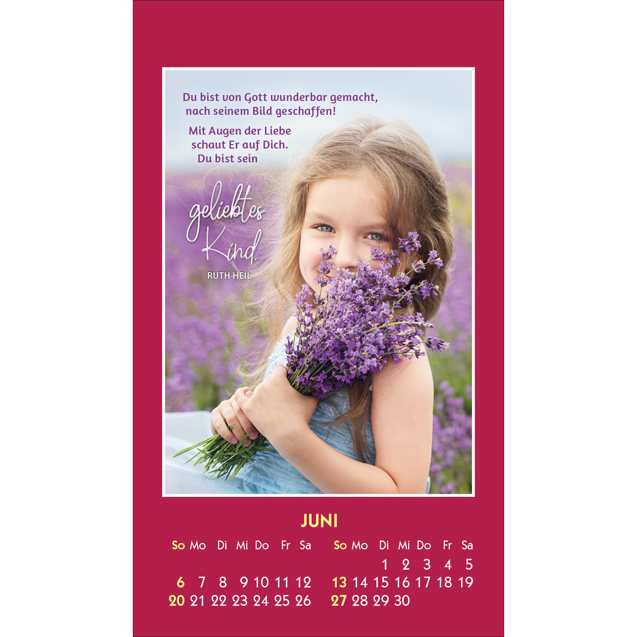Aufkleberkalender - Du bist unendlich wertvoll 2027