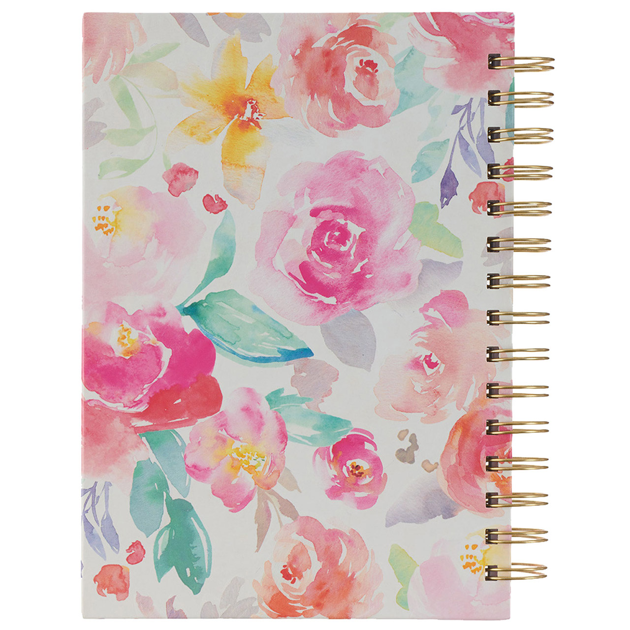 Notizbuch - I can do all things through Christ - Blumen Aquarell