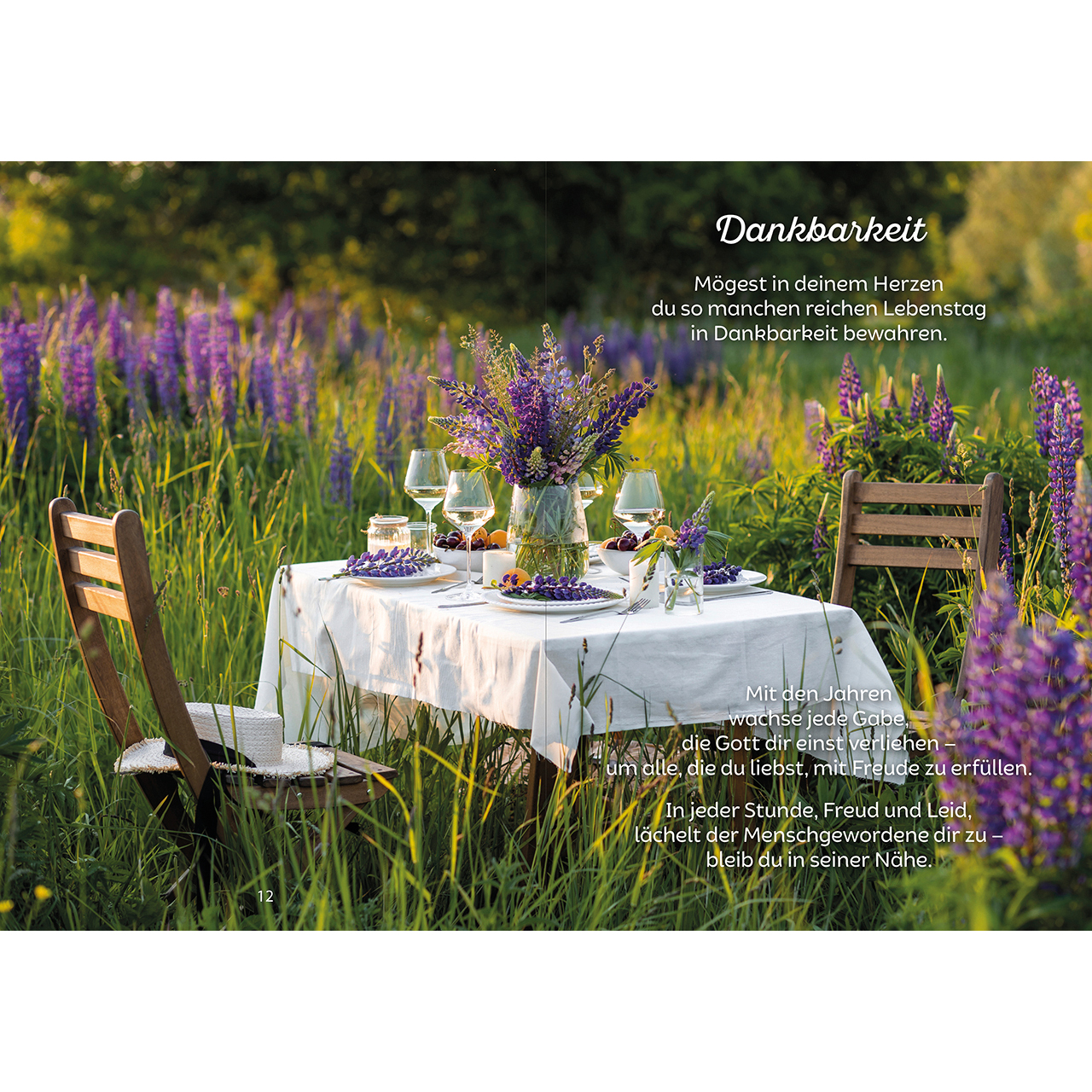 Grußheft - Sei behütet im neuen Lebensjahr - Vase Fenster Fensterbank Blumen