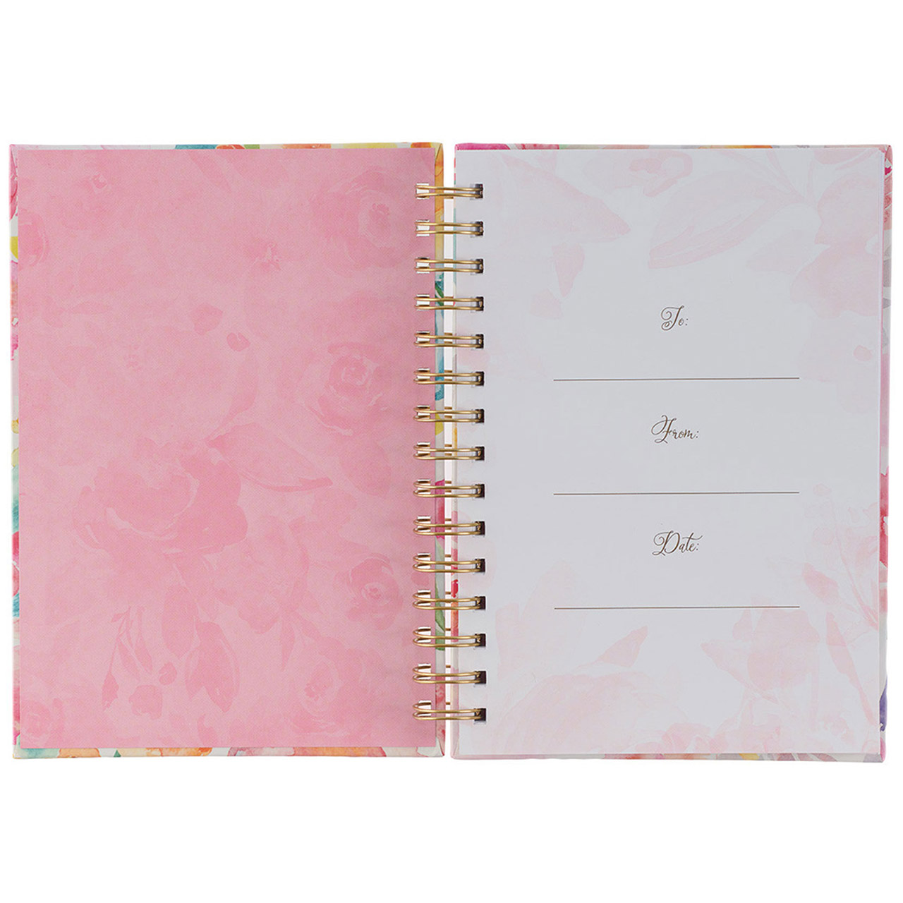 Notizbuch - I can do all things through Christ - Blumen Aquarell