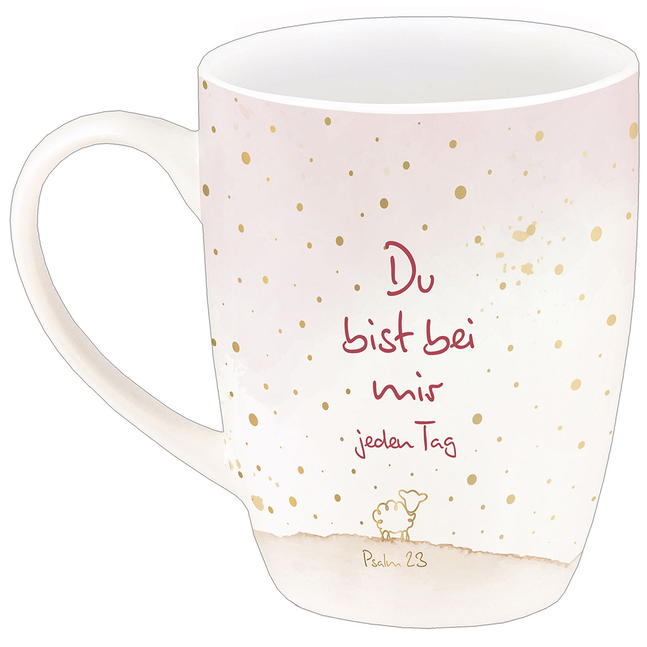 Tasse - Der Herr ist mein Hirte - Lamm Schaf Schäfchen Punkte Grafik