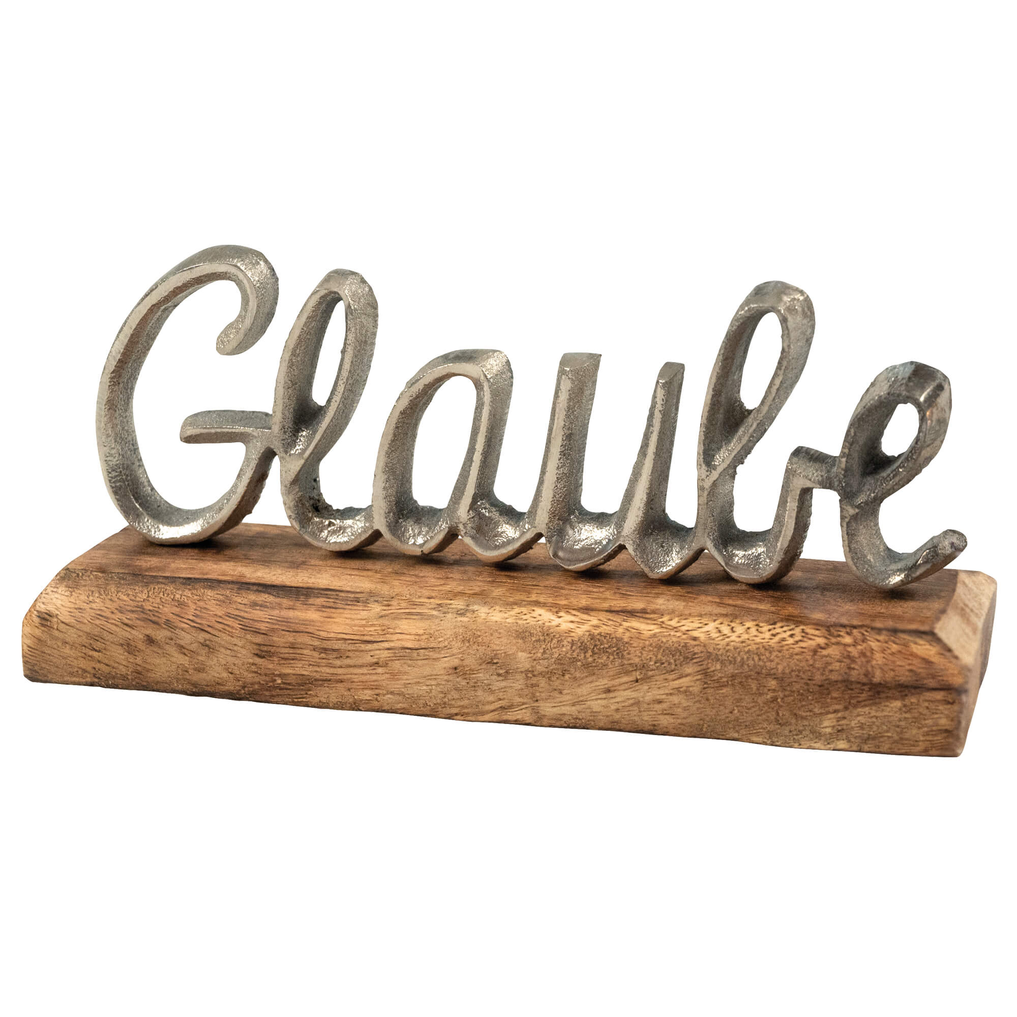 Dekoration - Schriftzug 'Glaube' ohne Teelichtglas