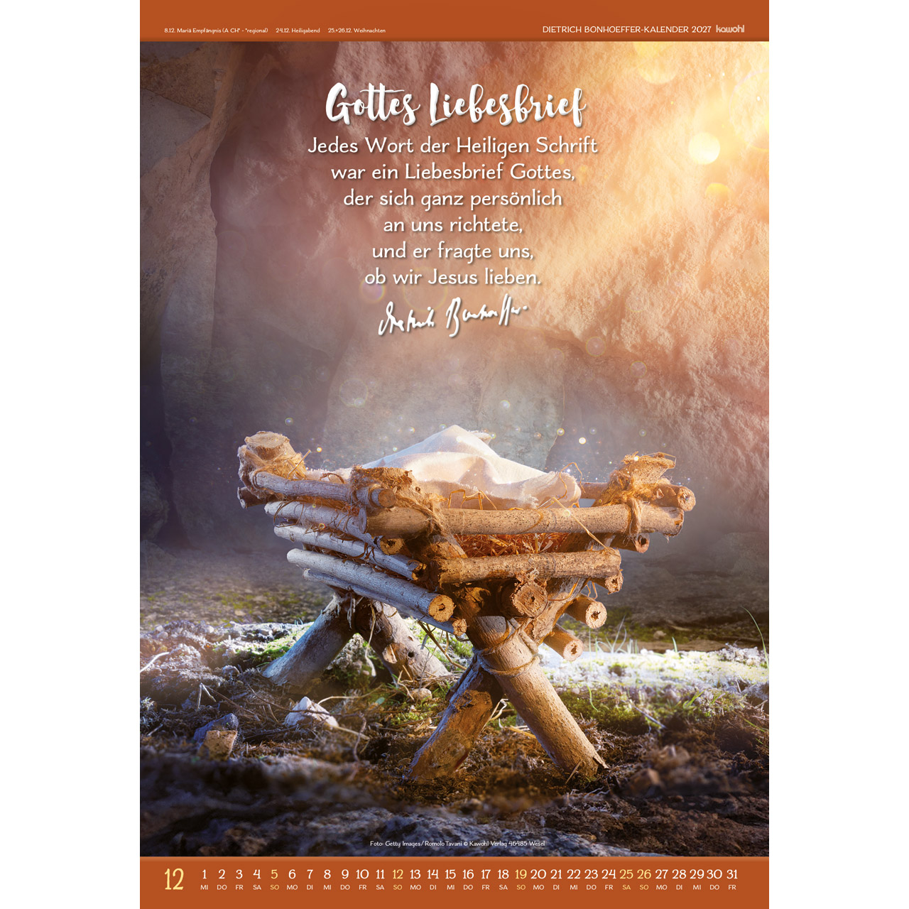 Wandkalender - Gott ist für uns 2027