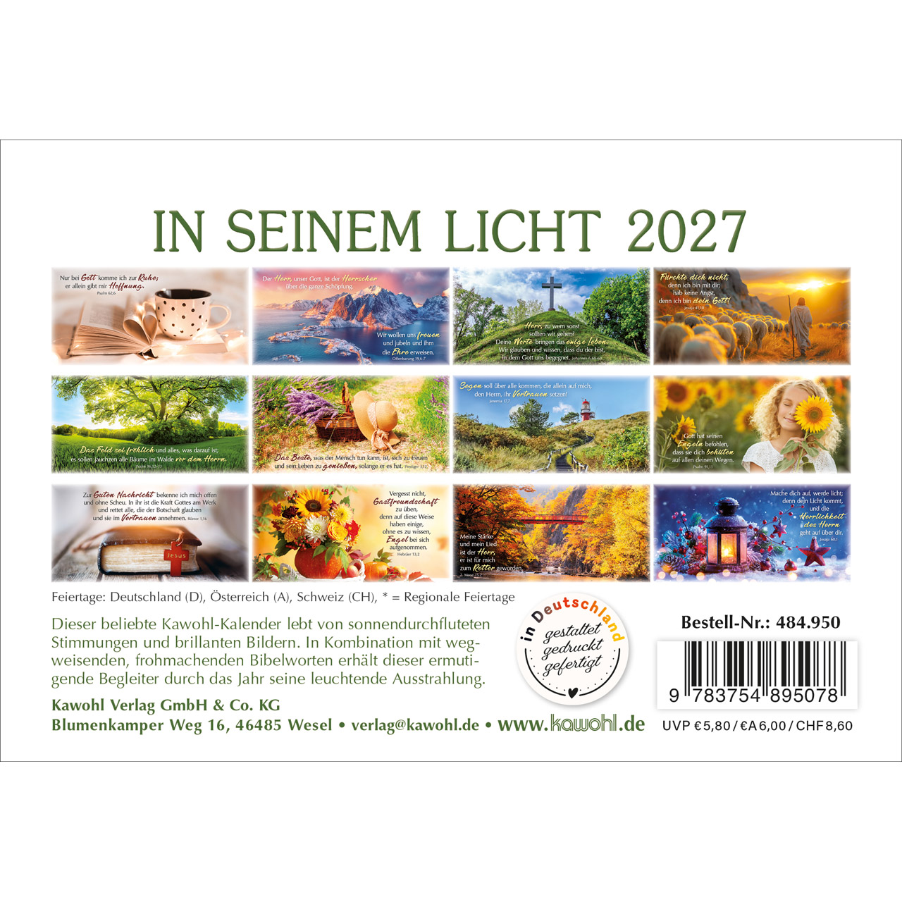 Aufstellkalender - In seinem Licht 2027