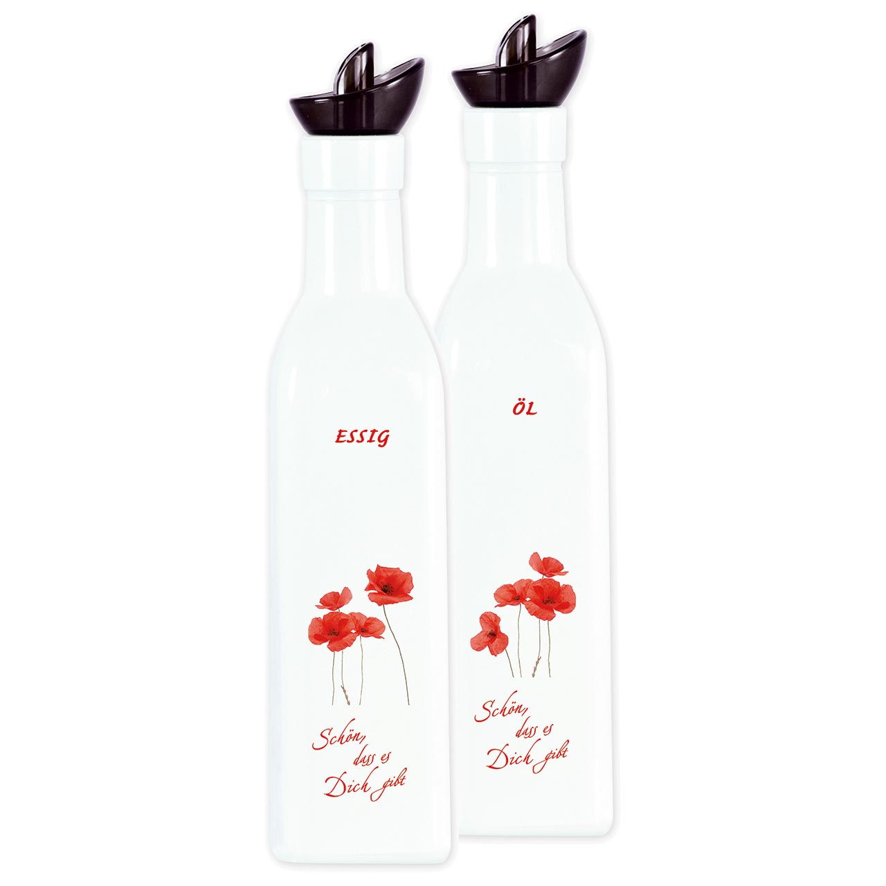 Essig- und Öl-Spender - Essig & Öl-Spender: Schön, dass es Dich gibt - Mohnblumen Klatschmohn