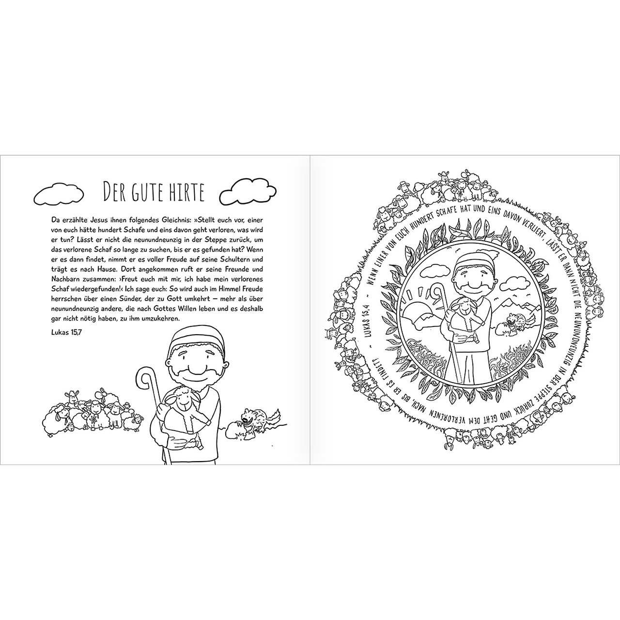 Malbuch - Die bunte Welt der Bibel - Kreis Kinder Jesus