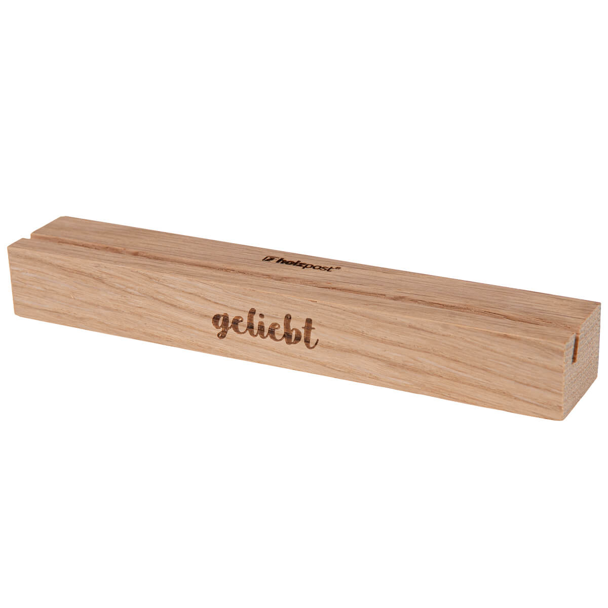 Dekoration - Kartenleiste 'geliebt' - Halterung Kartenleiste Holz