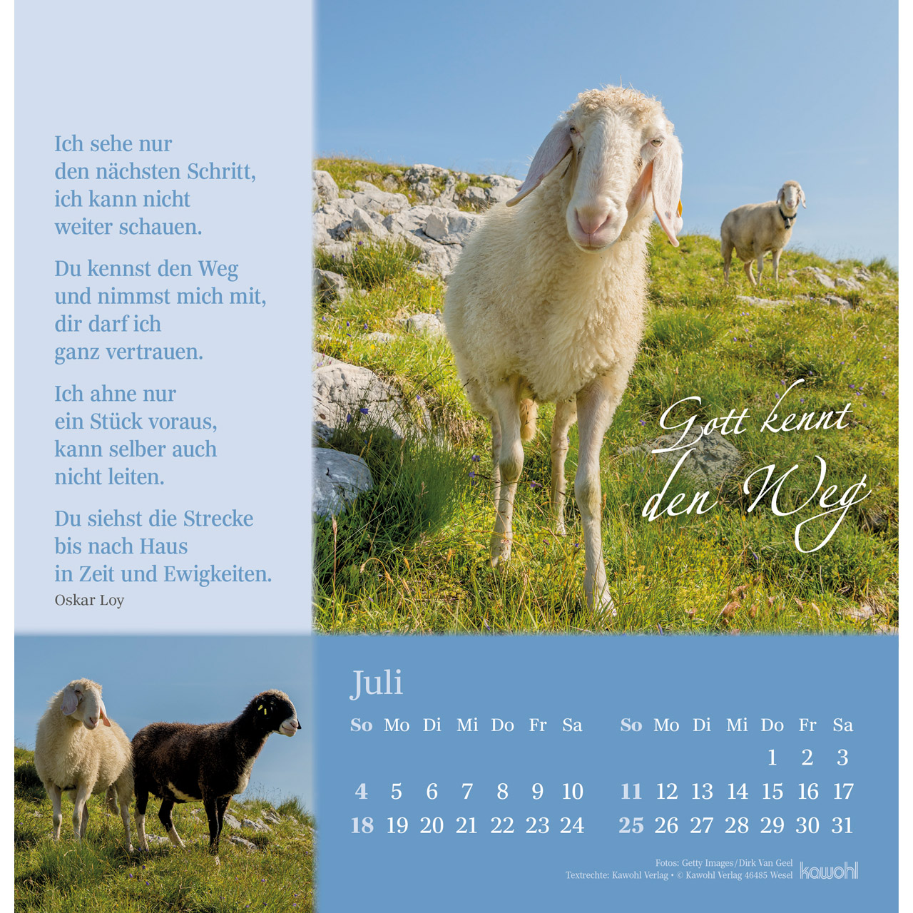 Wandkalender - Sei behütet auf allen Wegen 2027