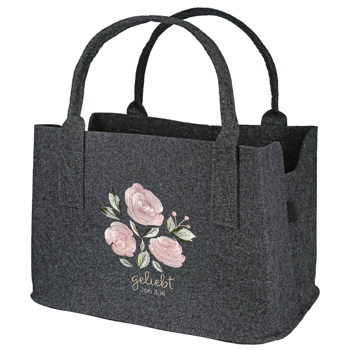 Tasche - Filz-Einkaufstasche "Rosen"