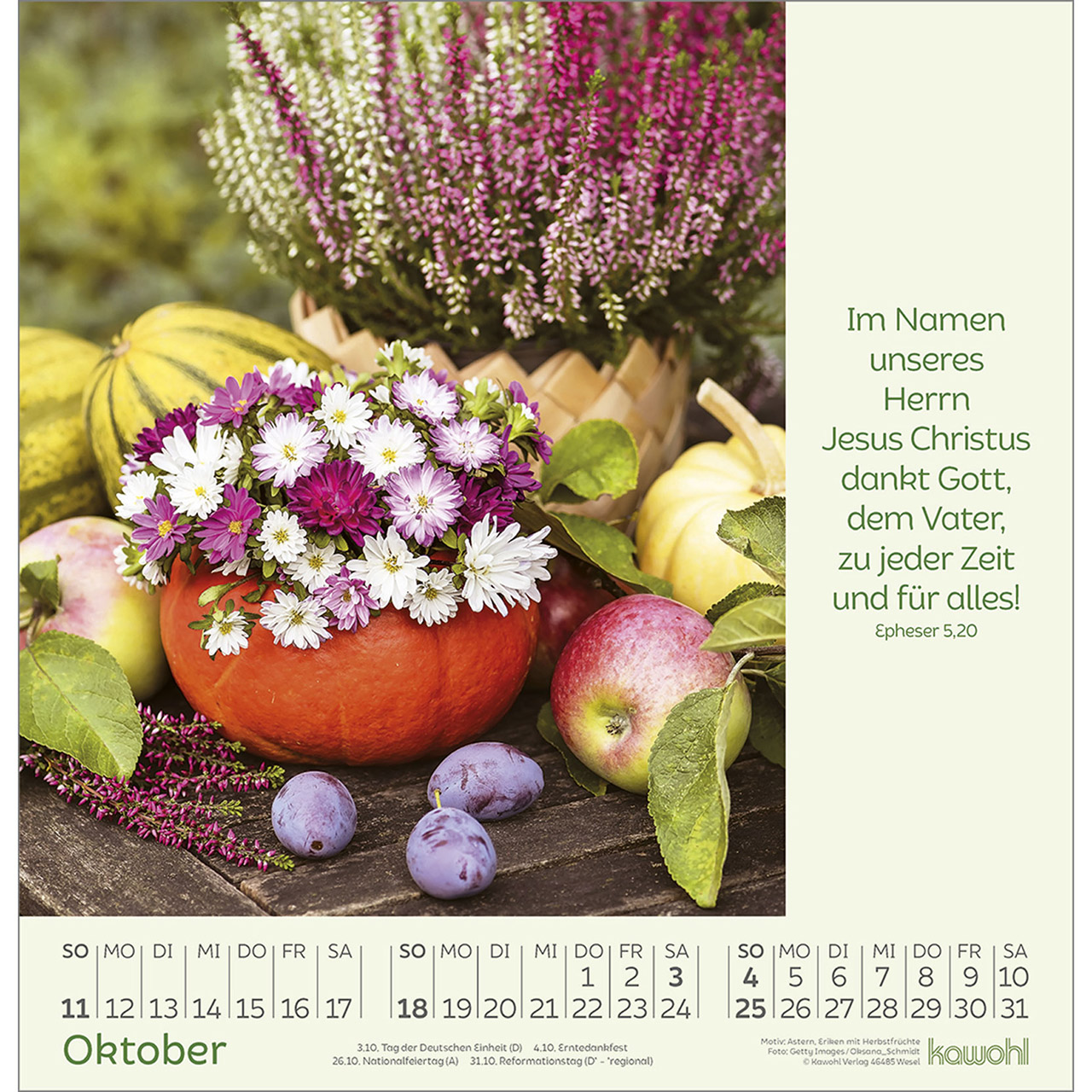 Wandkalender - Blumengrüße 2026
