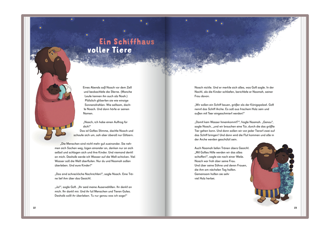 Kinderbibel - Alle-Kinder-Bibel - Menschen Kinder Mann Frau Tisch Essen