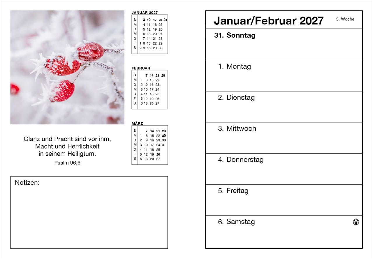 Terminkalender - Farbfoto Agenda 2027