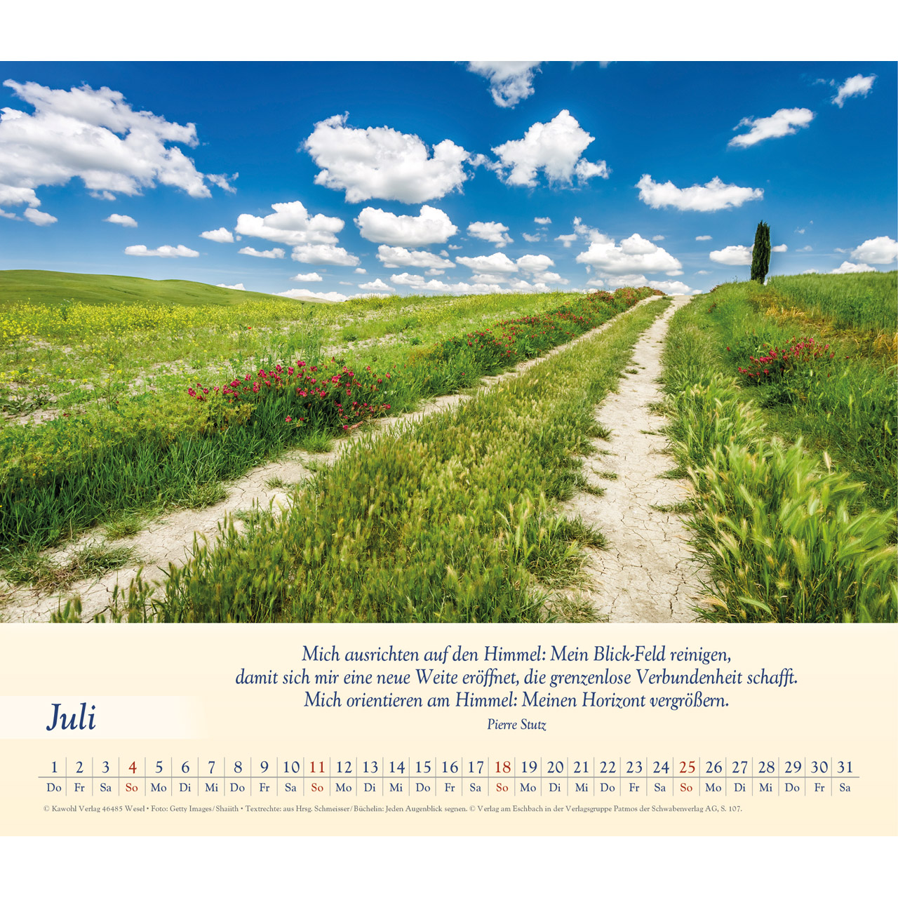 Wandkalender - Balsam für deine Seele 2027