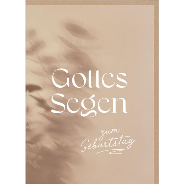Faltkarte - Faltkarte 'Gottes Segen zum Geburtstag'