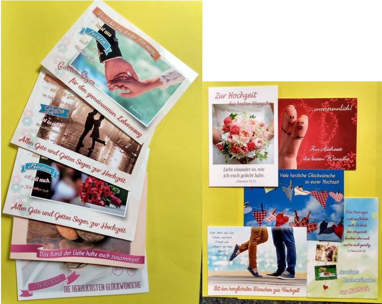 Paket 'Faltkarten Hochzeit' 10 Ex.