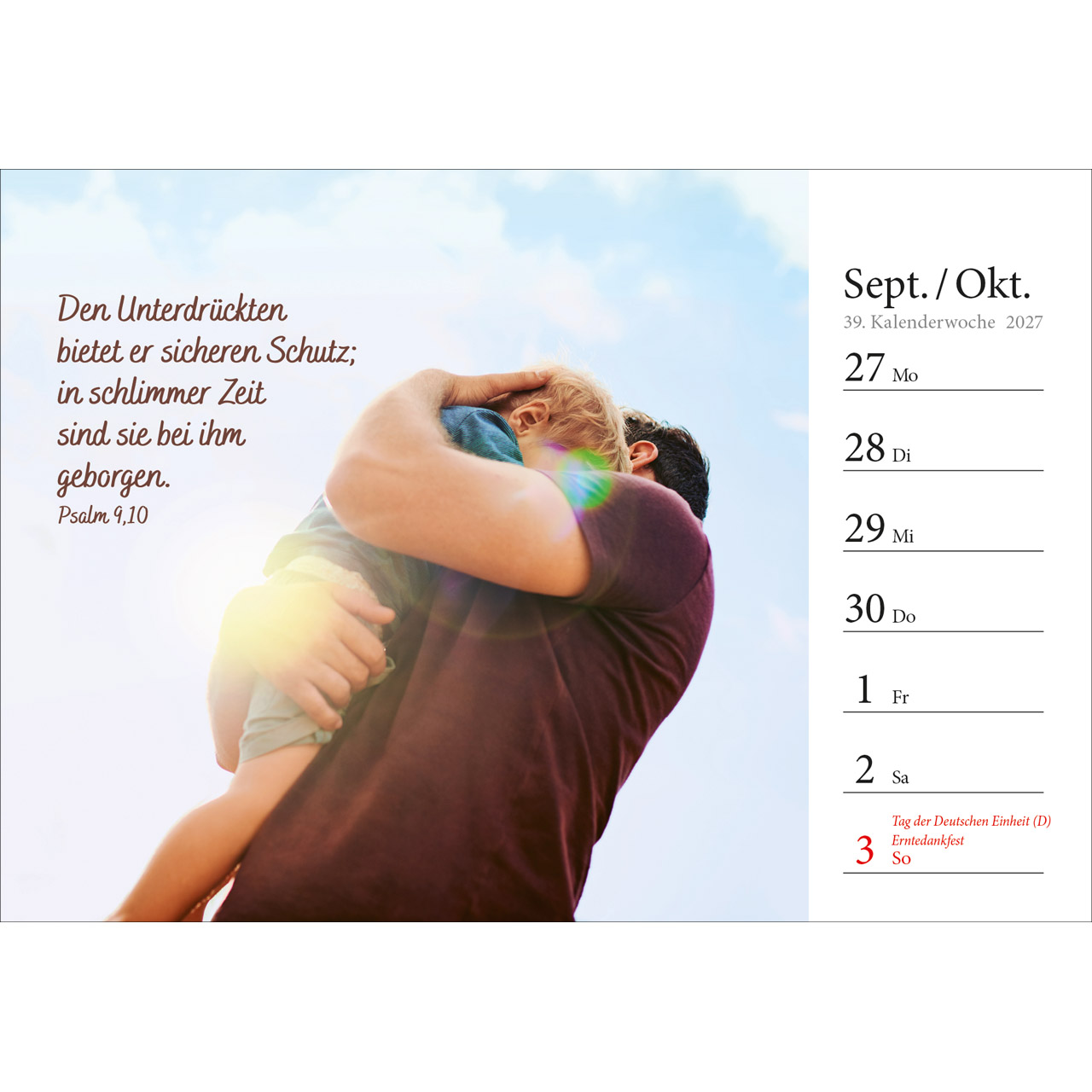 Aufstellkalender - In deine Hand stell ich den Tag 2027