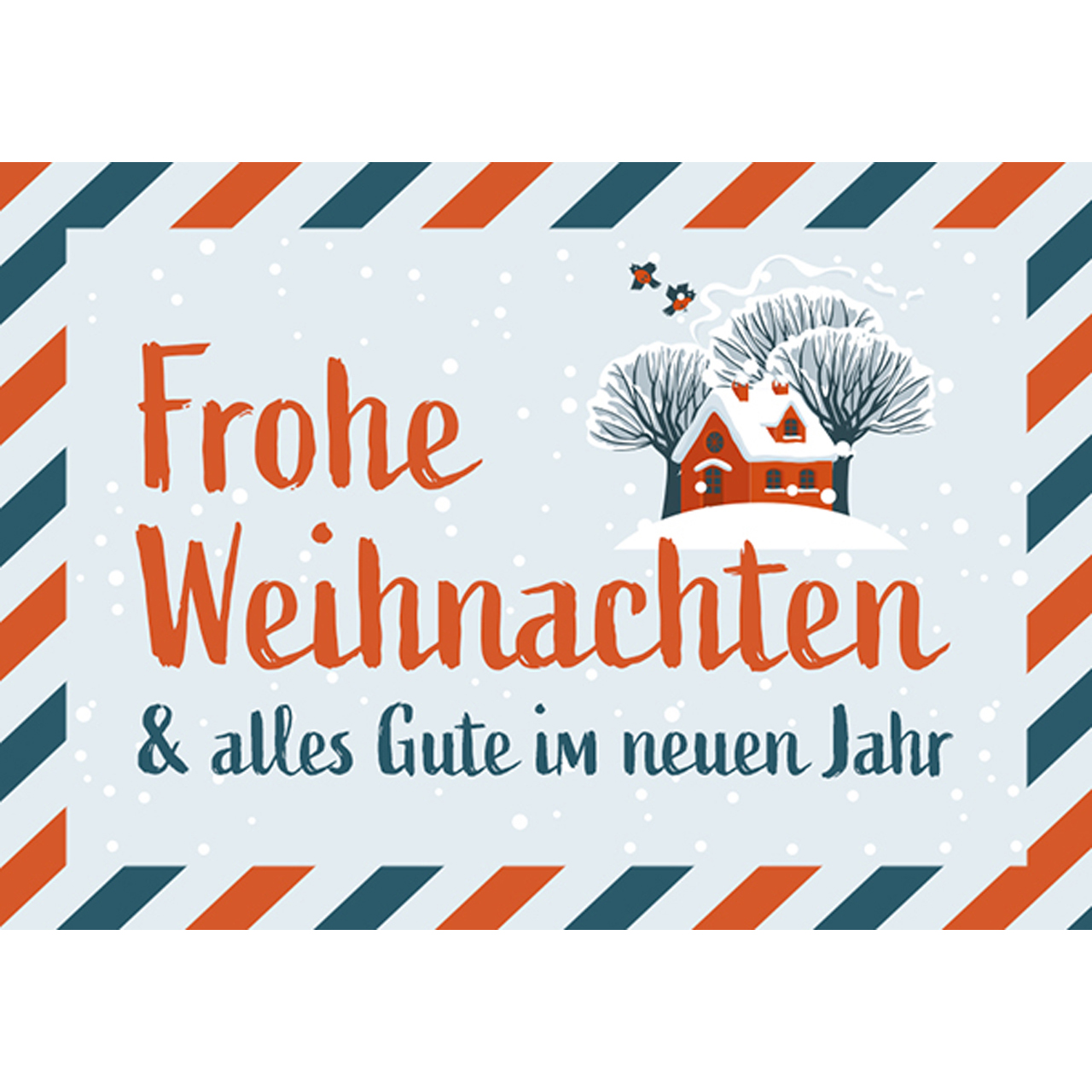 Karte - Minikarte 'Frohe Weihnachten und alles Gute im neuen Jahr'