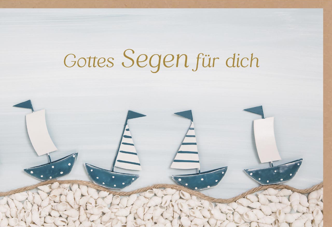 Faltkarte - Faltkarte Einsegnung/Biblischer Unterricht - Schiffe