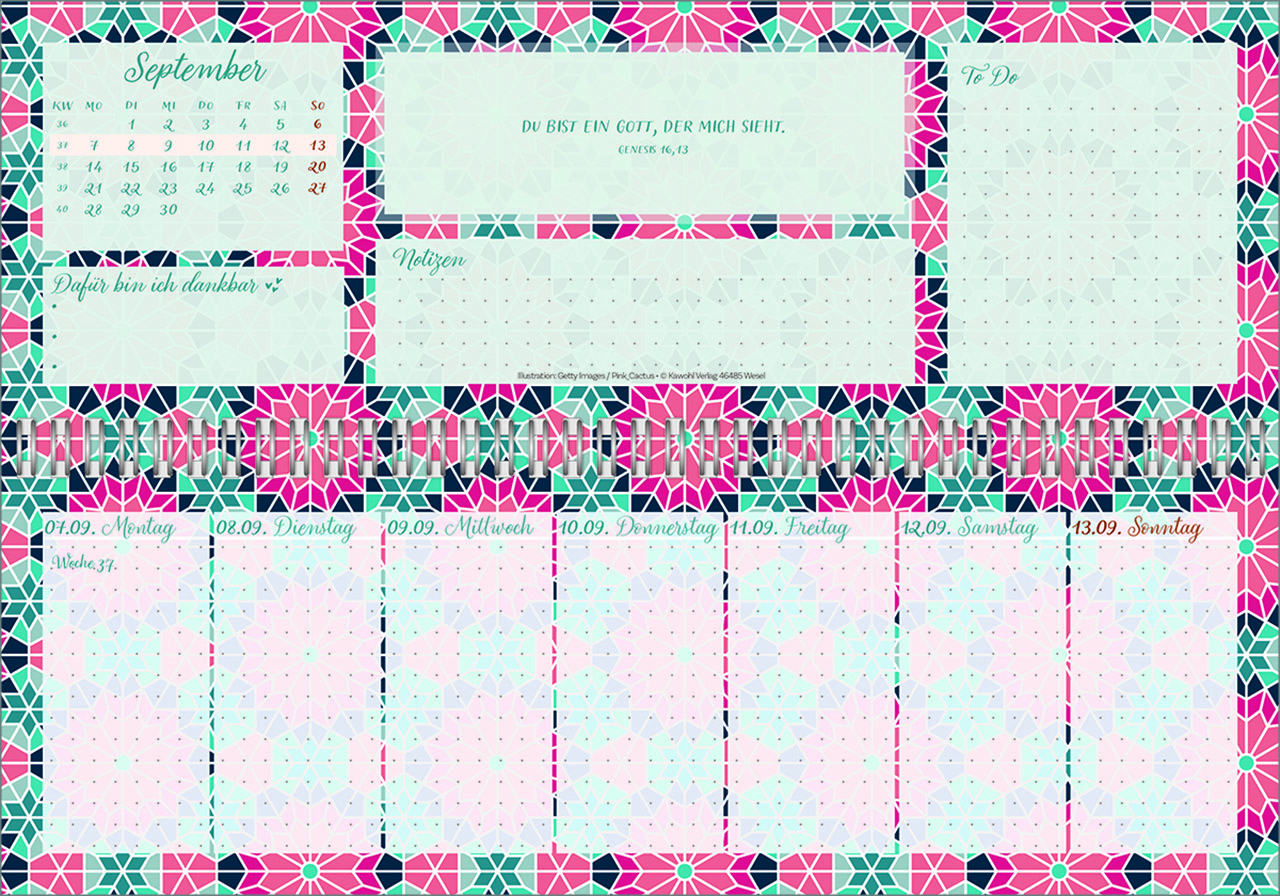 Tischkalender - Meine fröhlich-bunte Segenswoche 2026