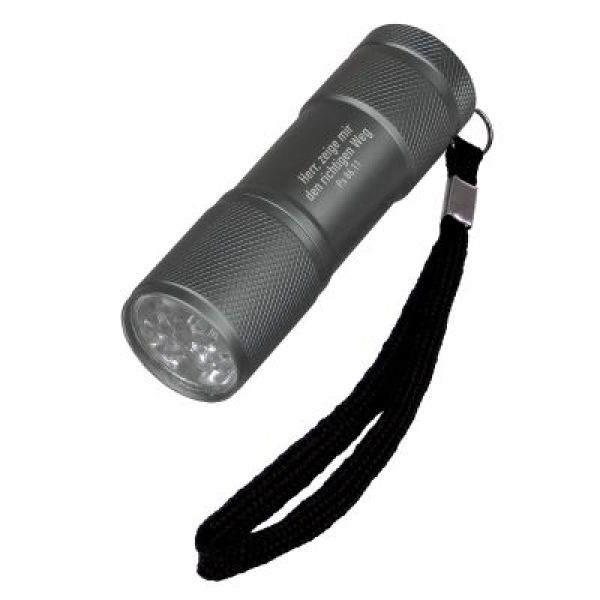 Taschenlampe - LED-Taschenlampe 'Weg' grau (gunmetal) - Taschenlampe Grau