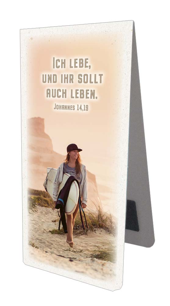 Magnetlesezeichen 'Ich lebe und ihr sollt auch leben'