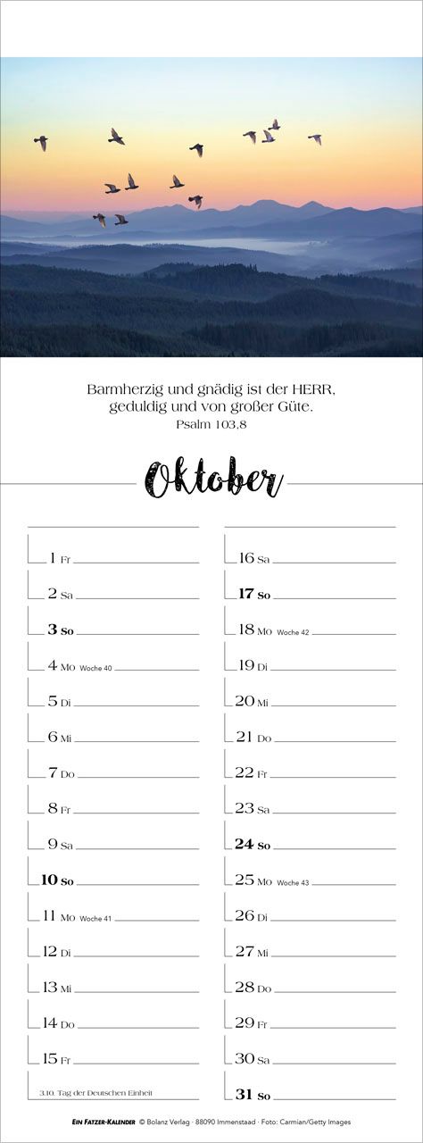 Terminkalender - Denk dran 2027