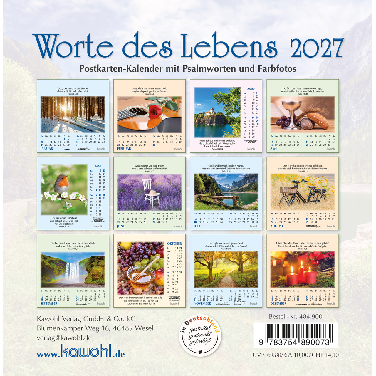 Postkartenkalender - Worte des Lebens 2027