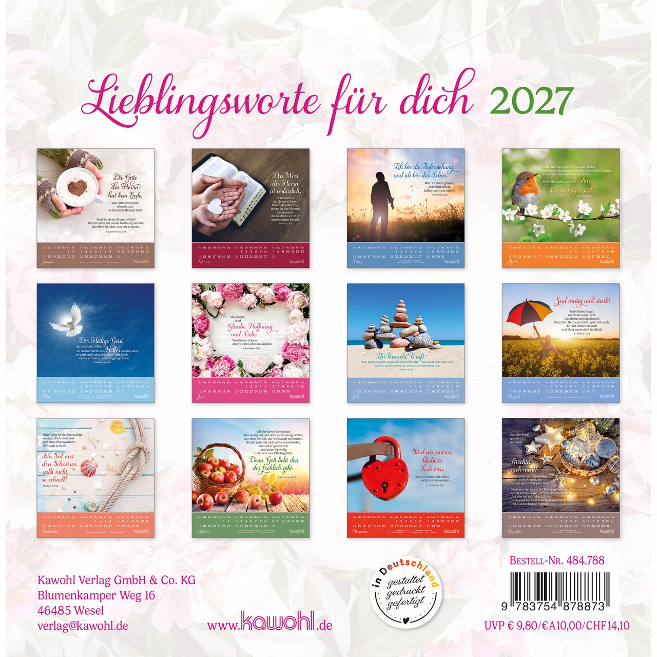 Postkartenkalender - Lieblingsworte für dich 2027