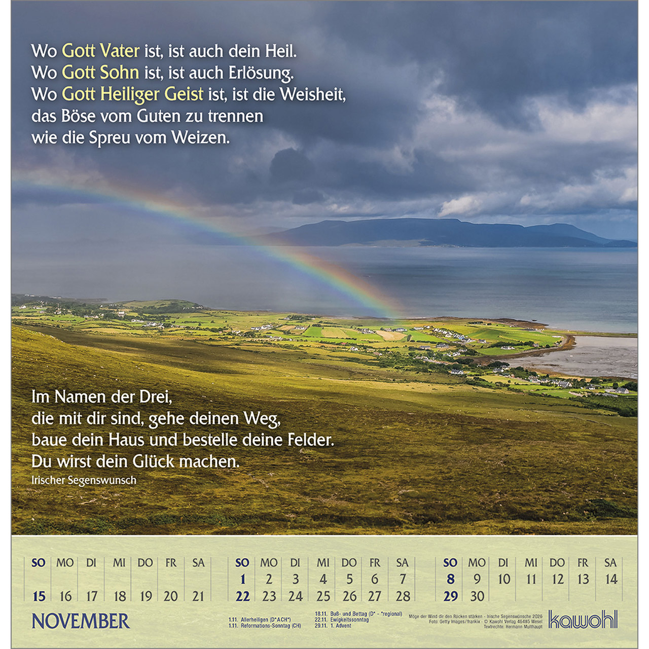 Wandkalender - Möge der Wind dir den Rücken stärken 2026