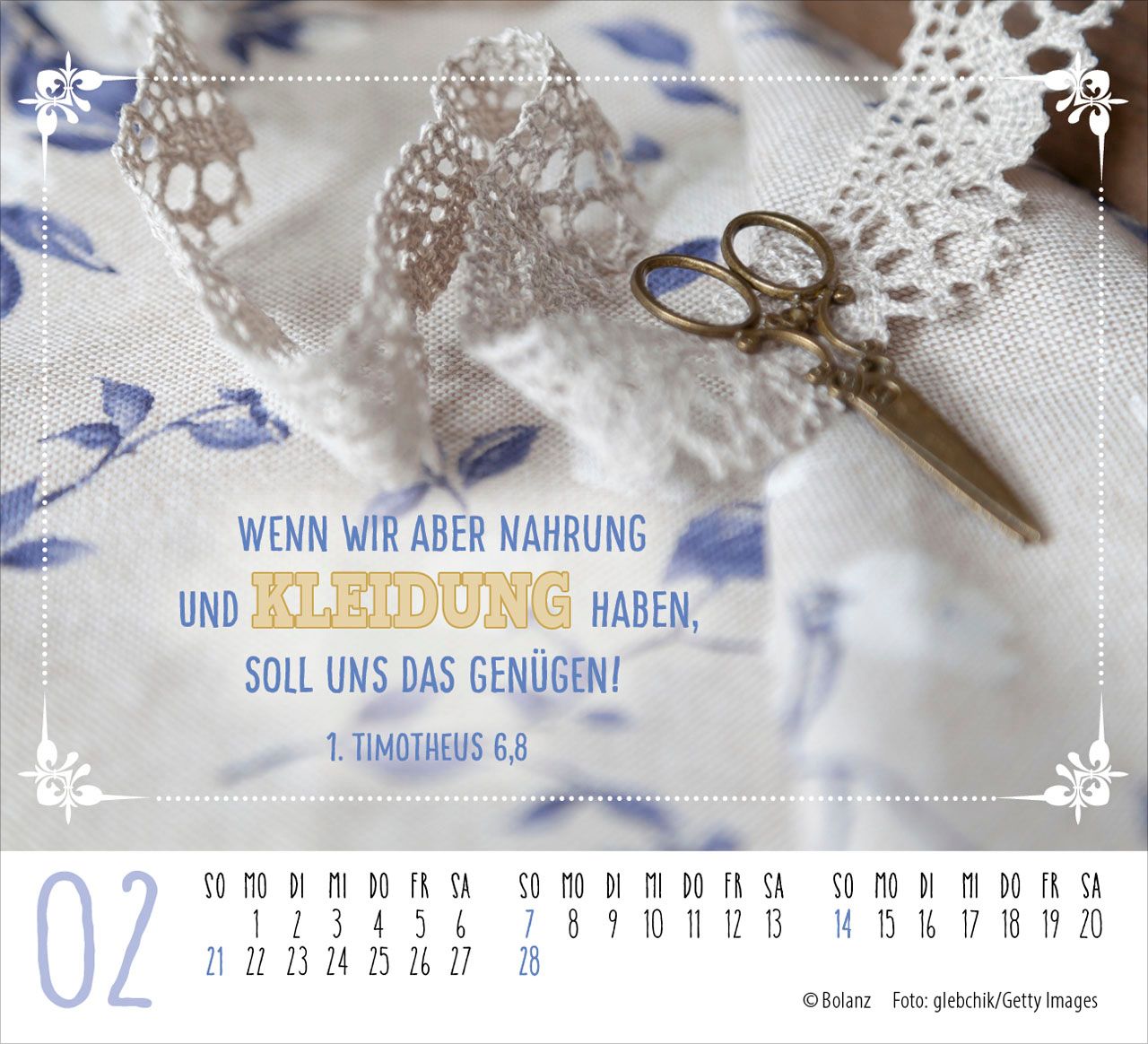 Aufstellkalender - Worte von Herzen 2027 Minikalender