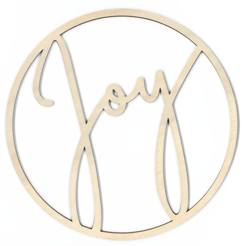 Wanddekoration - Deko-Holzreif 'Joy' - Dekoration Holz Ring